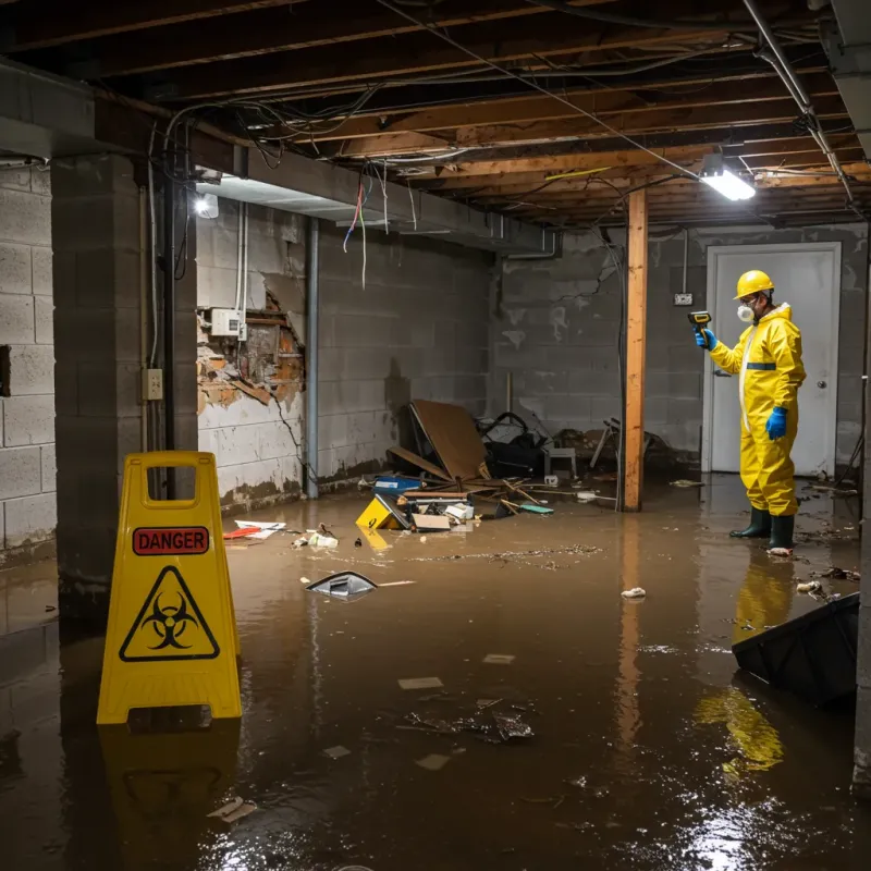 Flooded Basement Electrical Hazard in Carlin, NV Property