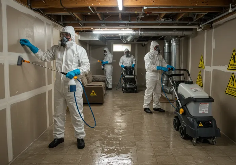 Basement Moisture Removal and Structural Drying process in Carlin, NV